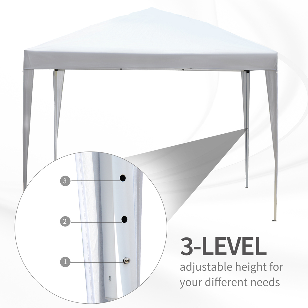 Outsunny 3 x 3m White Marquee Pop Up Gazebo Image 4