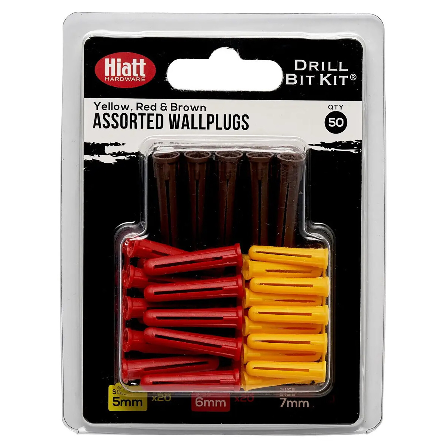 Hiatt Pack of 50 Assorted Wall Plugs Image
