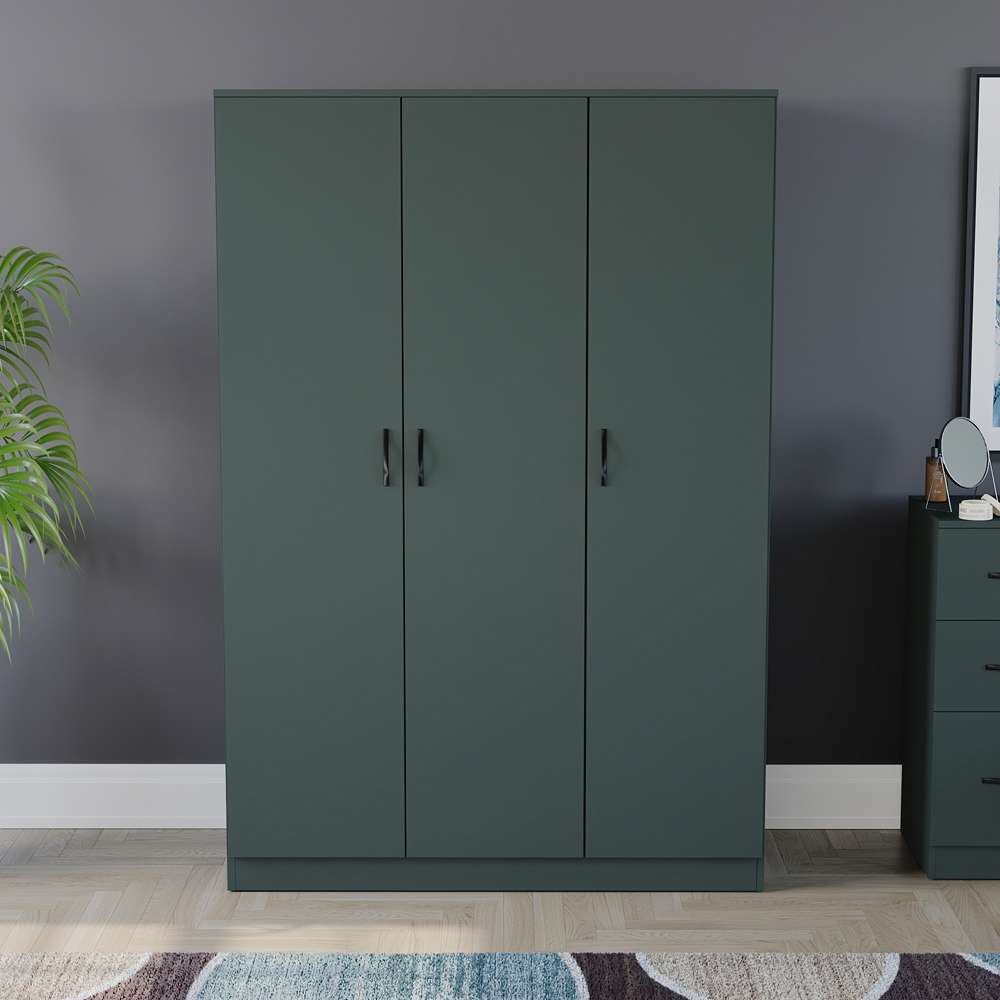 VIDA DESIGNS Riano 3 Door Green Wardrobe Image 3