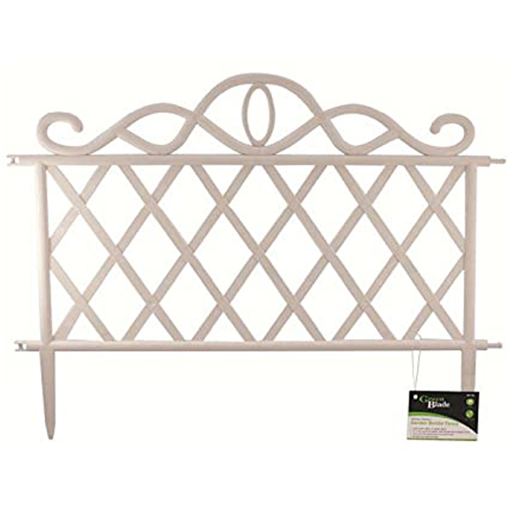 Samuel Alexander 3 Pack White Plastic Garden Patio Lawn Border Fence Edging Image 3
