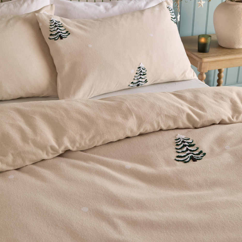 Furn Double Natural Pine Tree Tufted Duvet Cover Set Image 3
