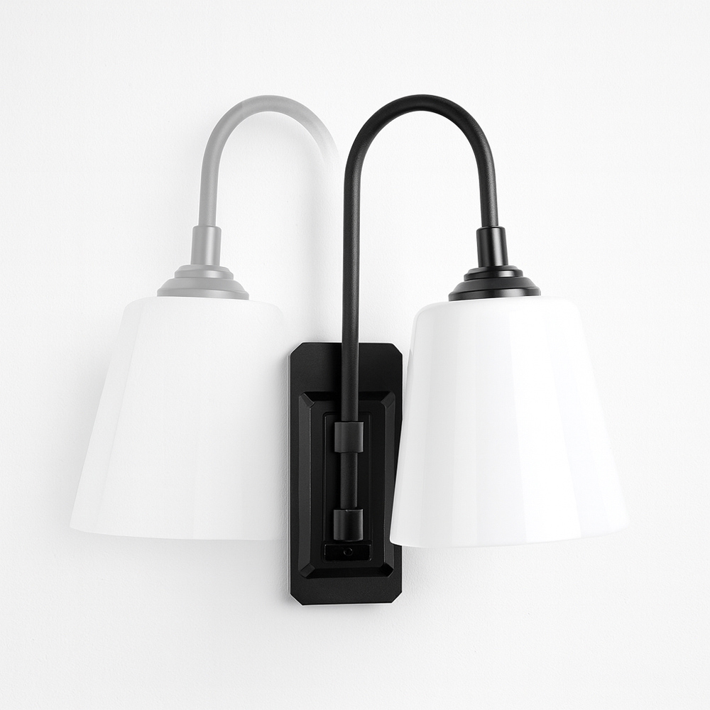 Avilo White Rotating Head Wall-Mounted USB Lamp with Remote Image 6