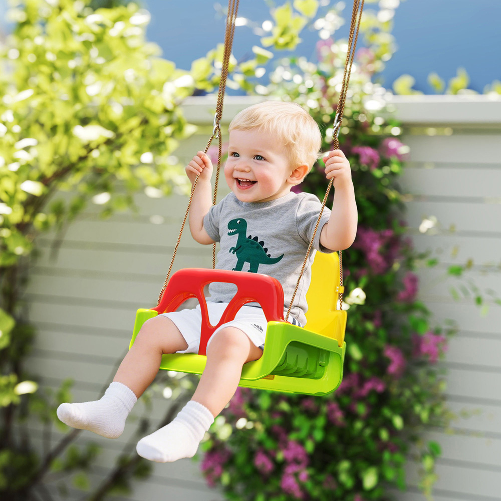 Tommy Toys Outsunny 3-in-1 Kids Green Adjustable Swing Seat with Seatbelt Image 2