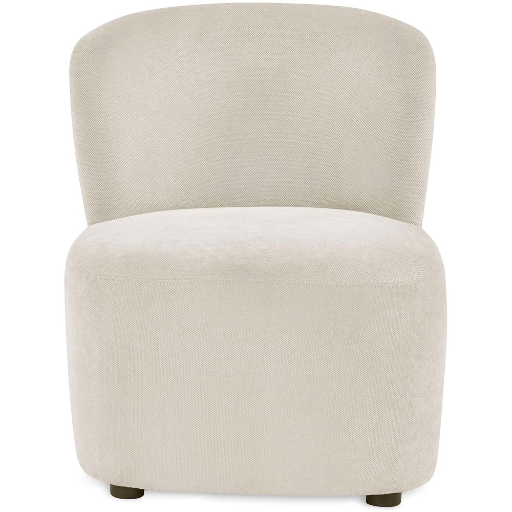Julian Bowen Lunetta Beige Chenille Armless Accent Chair Image 3