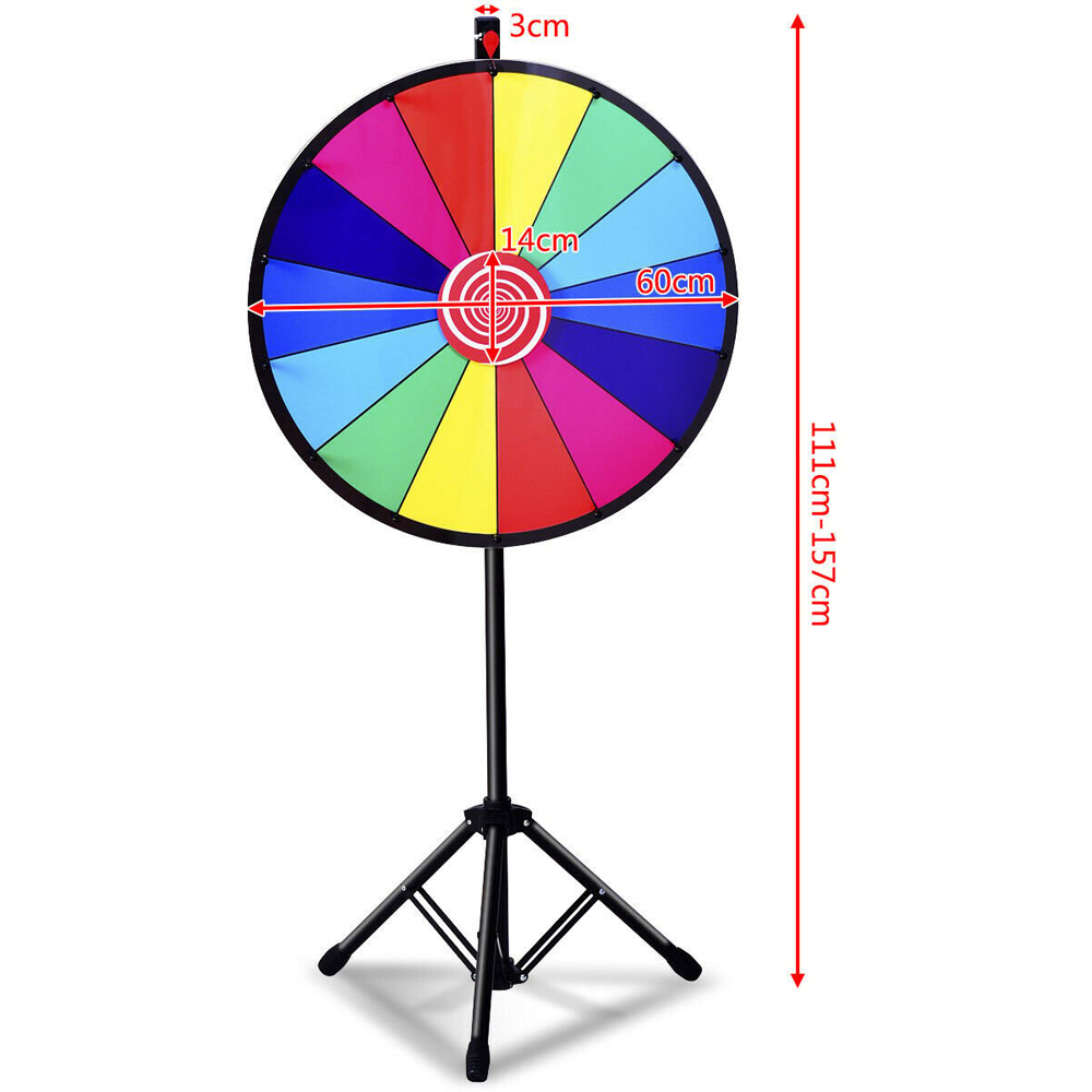 Costway 24 inch Colour Spinning Tabletop Prize Wheel Image 8