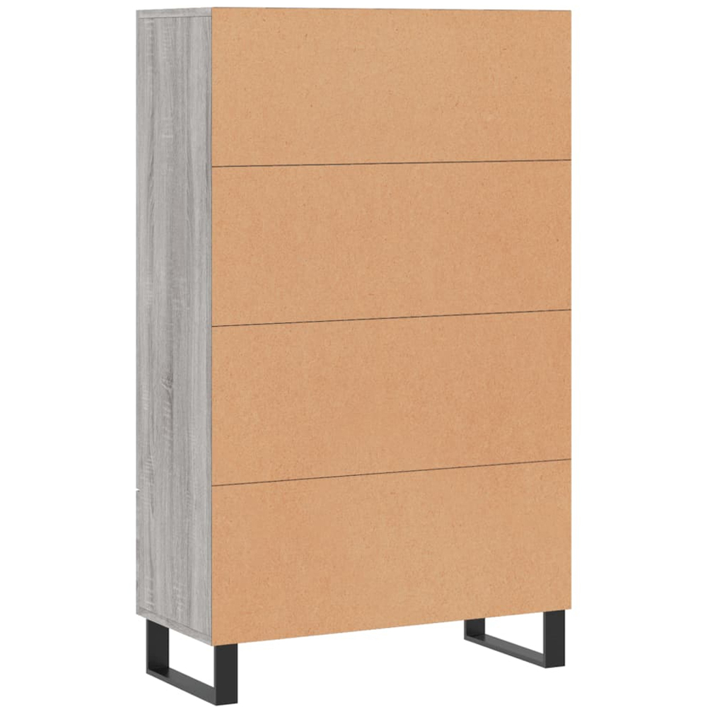 vidaXL 2 Door Single Drawer Grey Sonoma Highboard Image 8