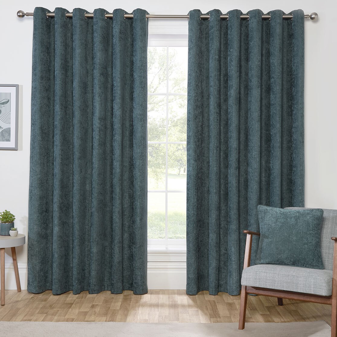 Alden Thermal Curtains - Emerald / 229cm Image 1