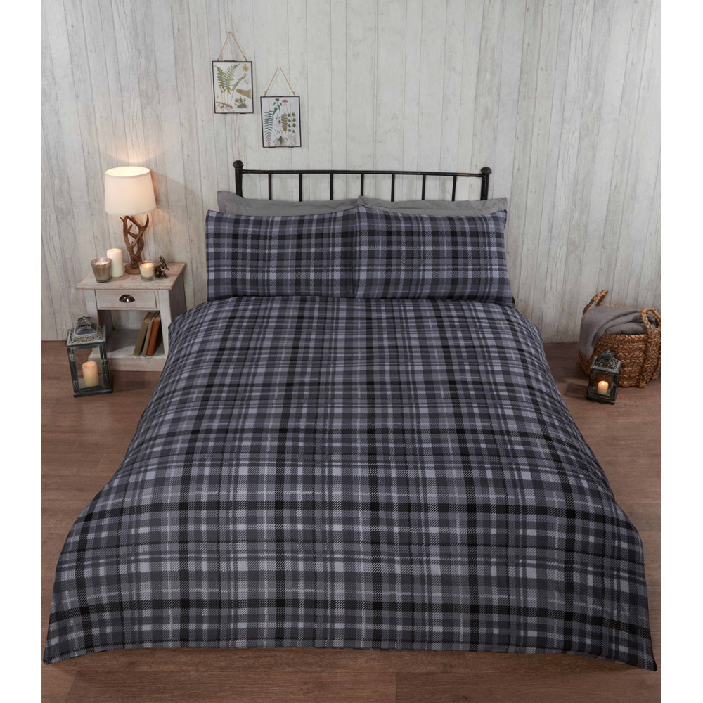 Rapport Home Double Grey Brushed Cotton New Angus Stag Duvet Set Image 4