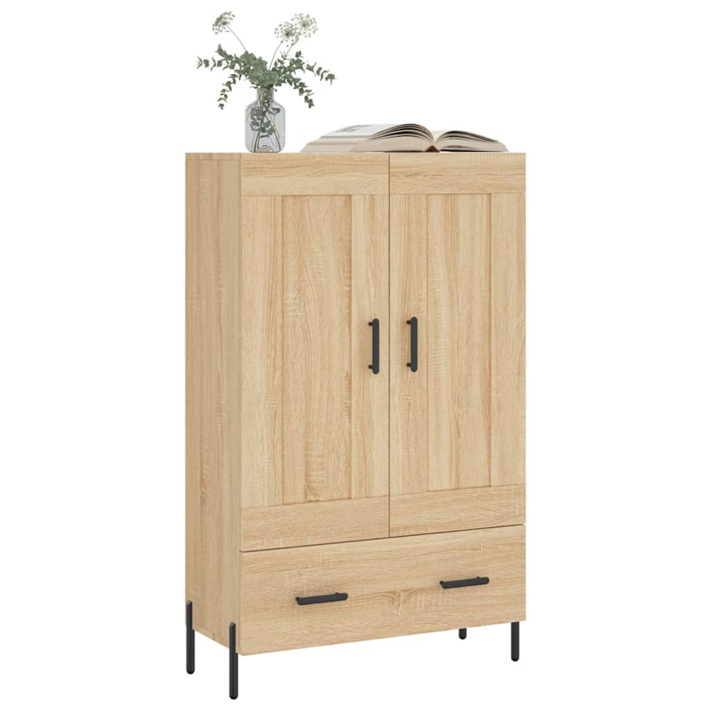 vidaXL 2 Door Single Drawer Sonoma Oak Highboard Image 3
