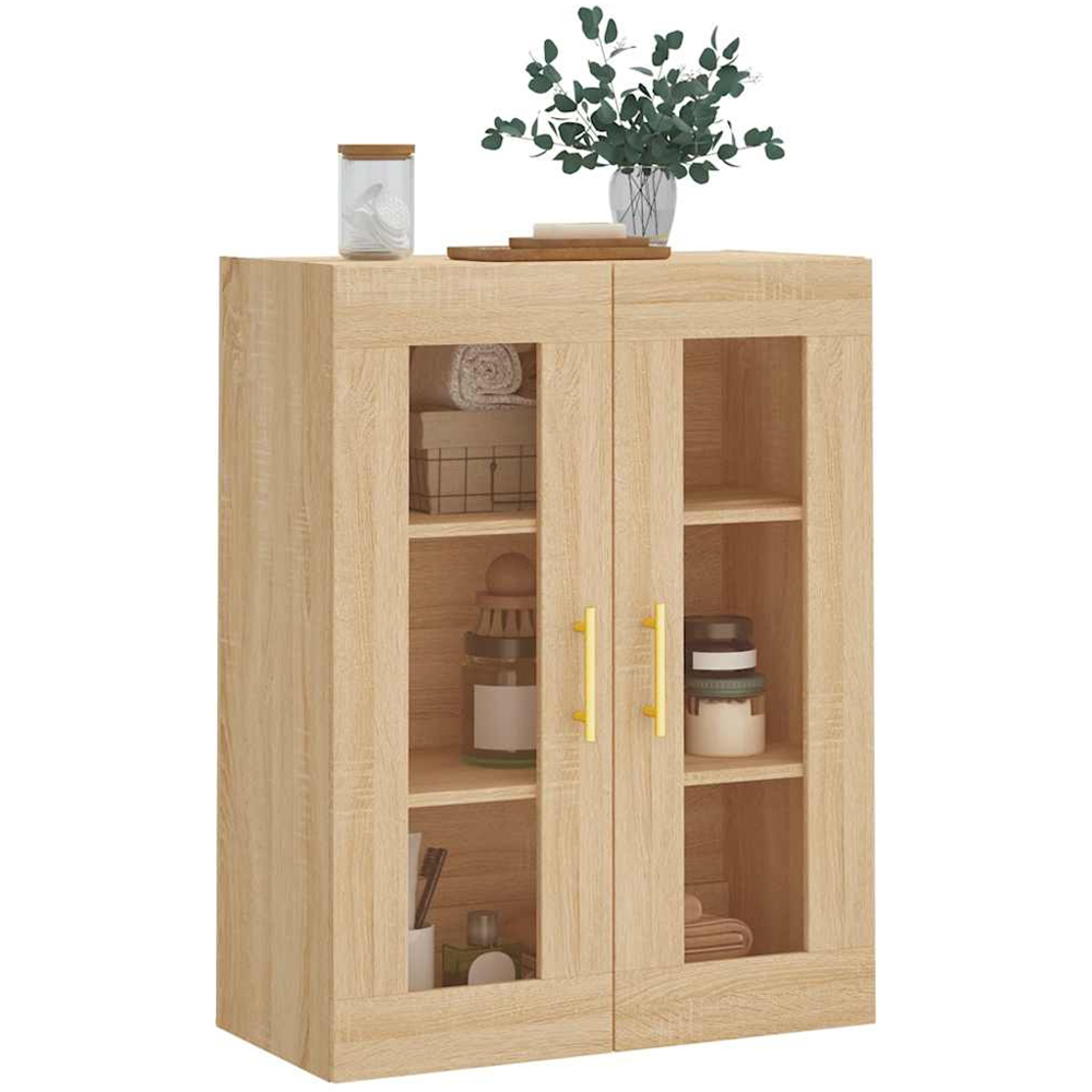 vidaXL 2 Door 3 Shelf Sonoma Oak Wall Mounted Cabinet Image 3
