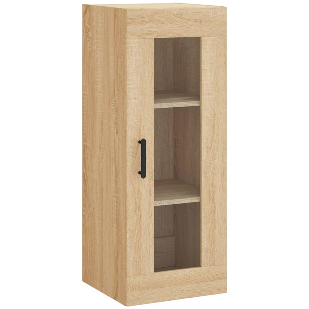 vidaXL Single Glass Door 3 Shelf Sonoma Oak Highboard Image 5