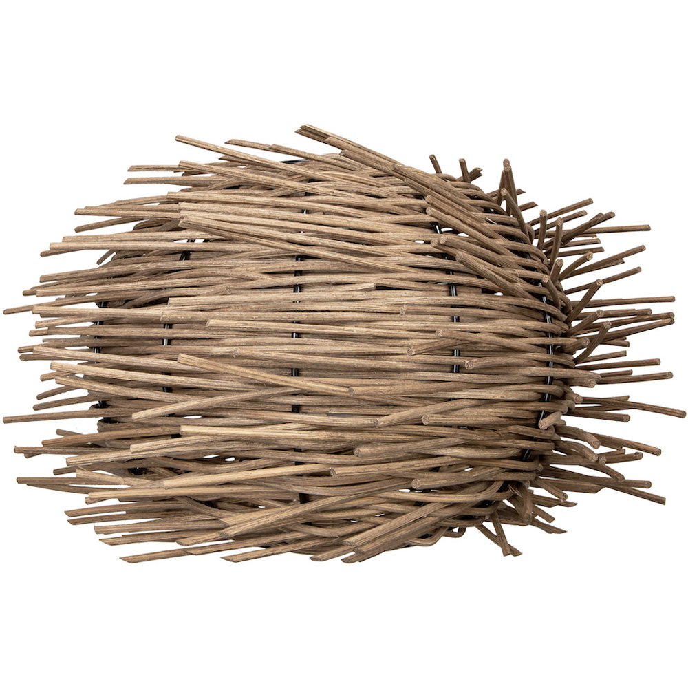 Happy Homewares Natural Brown Rattan Wicker Vintage Nest Pendant Shade Image 5