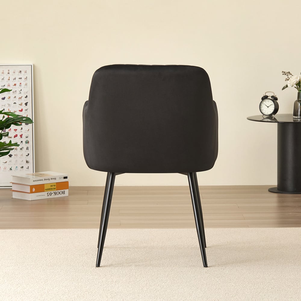 Indoor Living Seattle Charlotte 4 Seater Round Dining Set Black Image 8