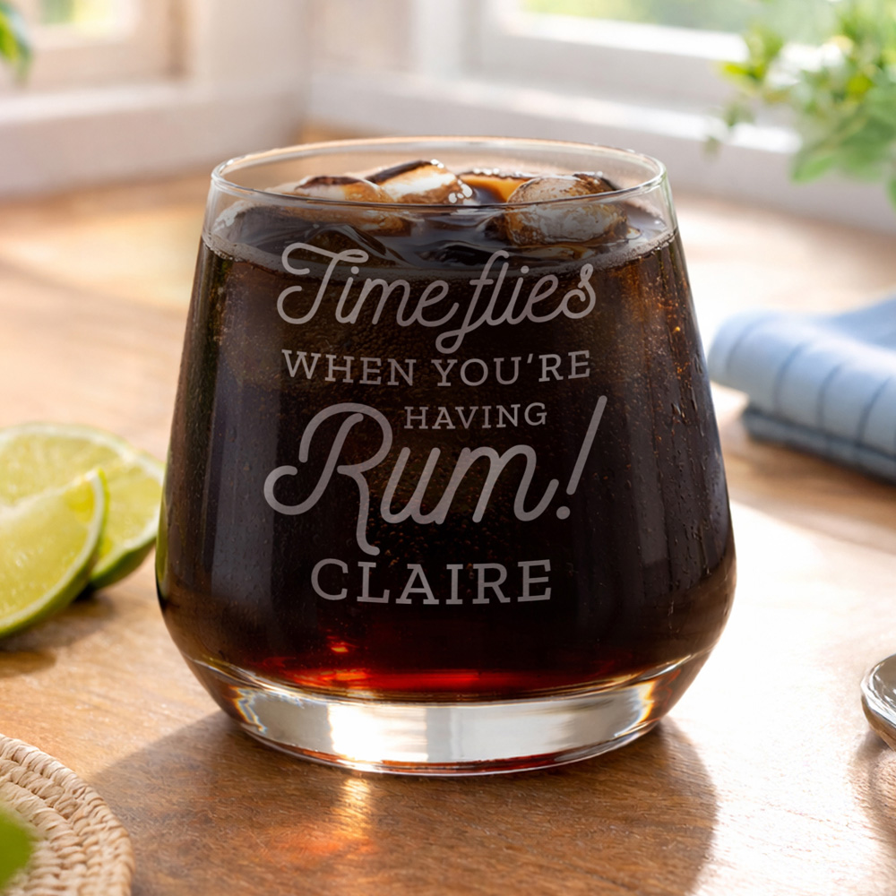 Personalised Memento Company Personalised Time Flies When You're Having Rum Tumbler Image 2