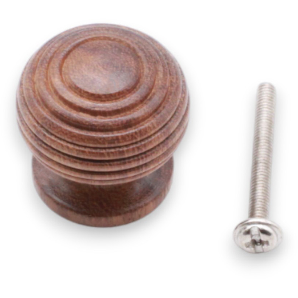 Spira Brass Rosewood Beehive Cupboard Knob 30mm Image 4