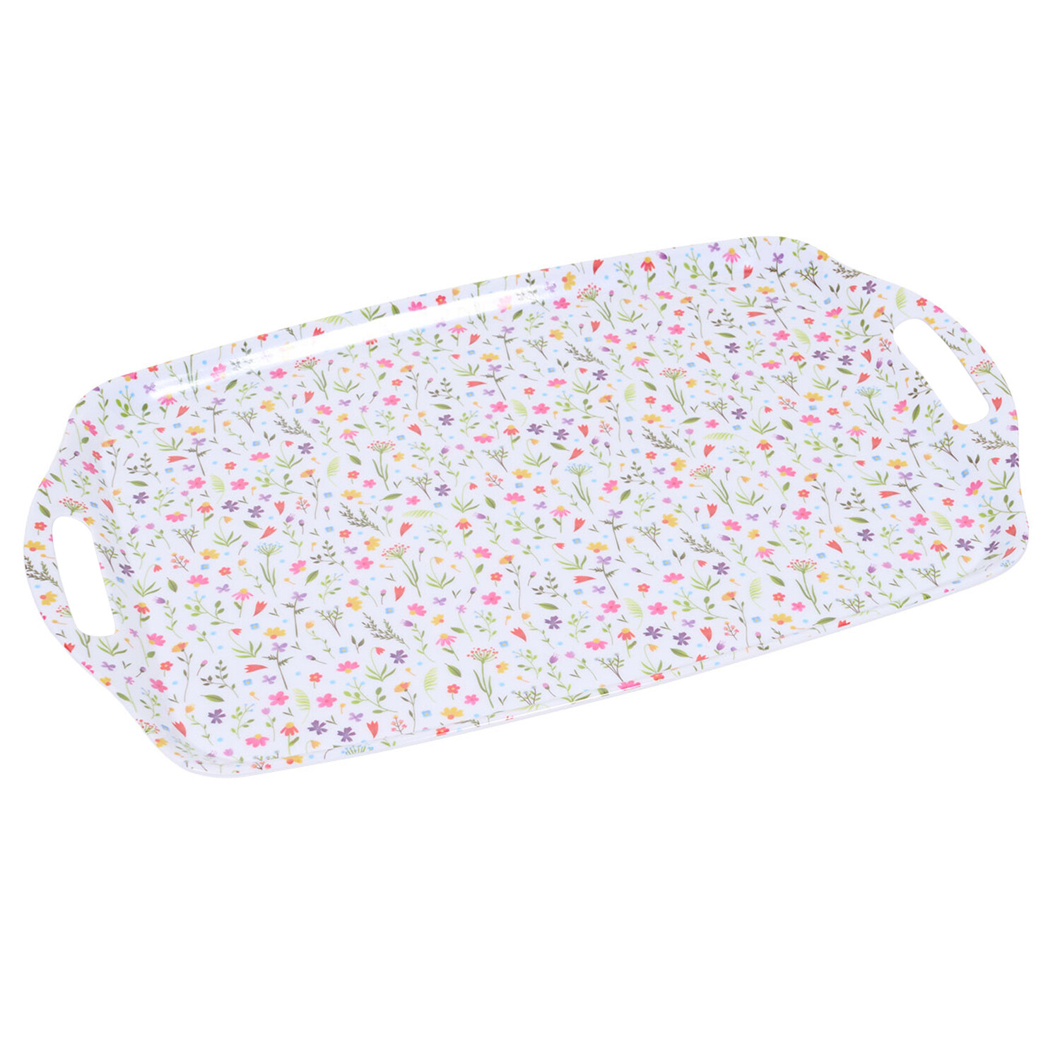 Wildflower Large Melamine Tray White Image 3