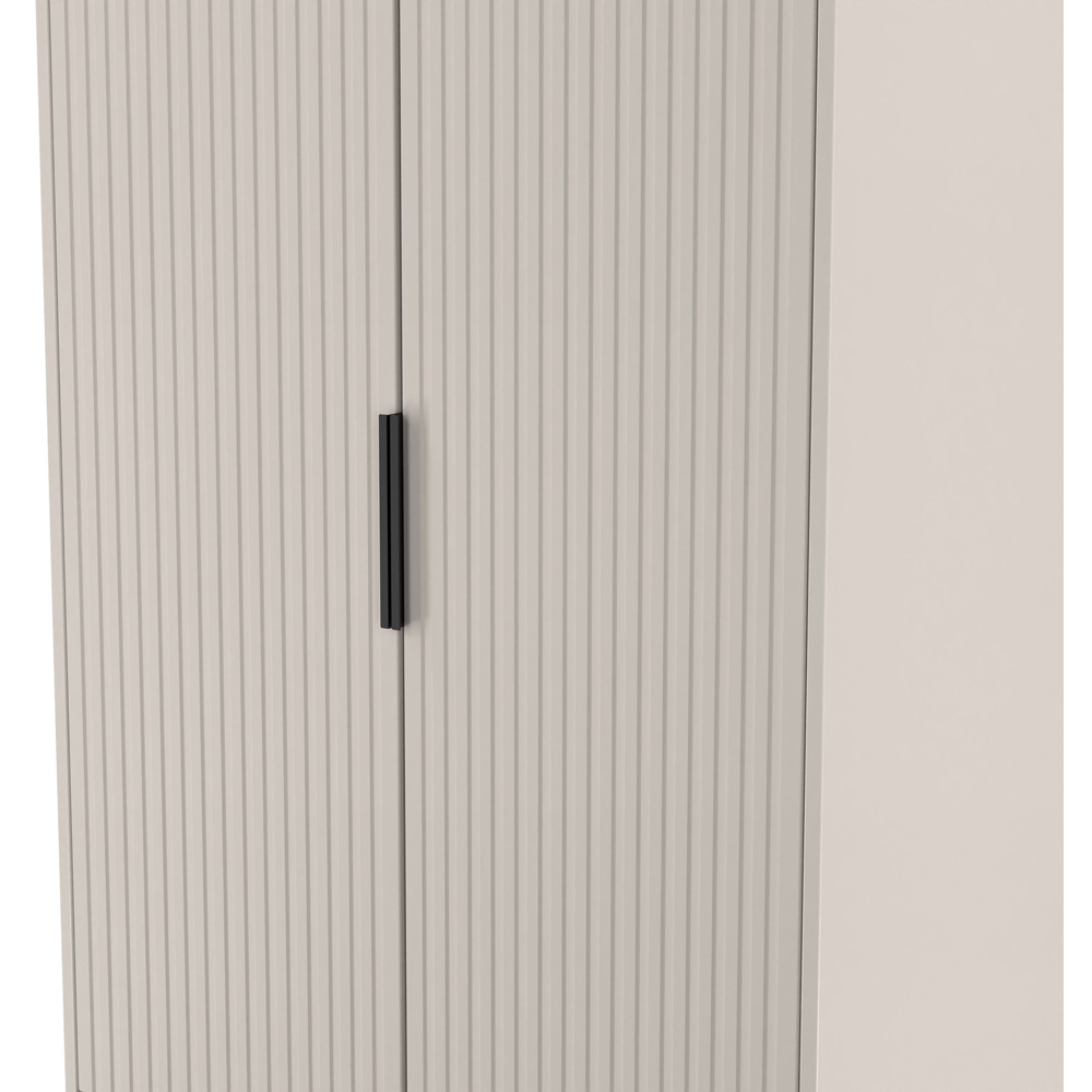 Crowndale Fluted 2 Door 2 Drawer Kashmir Matt Tall Wardrobe Ready Assembled Image 5