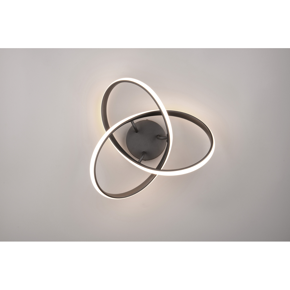TRIO Meo Matt Black LED Ceiling Light Image 3
