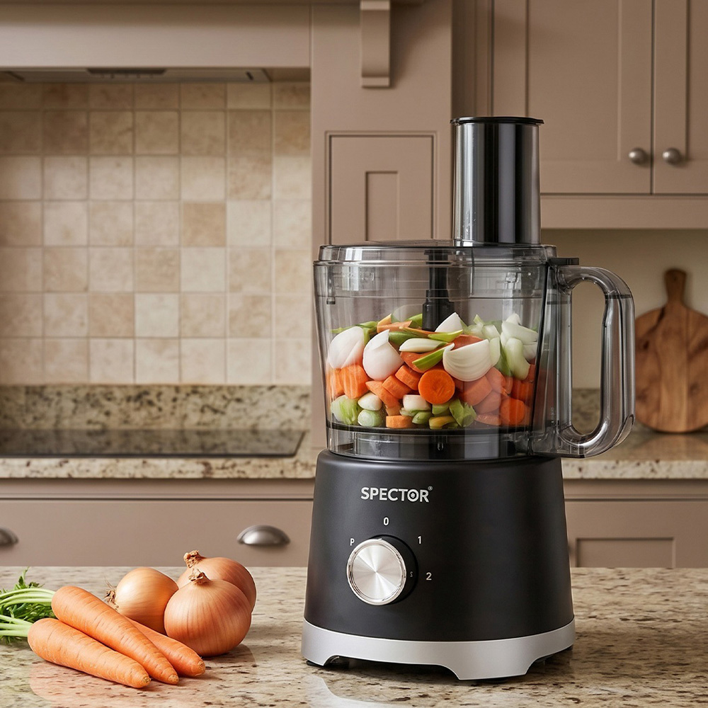 Spector Black 2.5L 2-Speed Food Processor 1500W Image 2