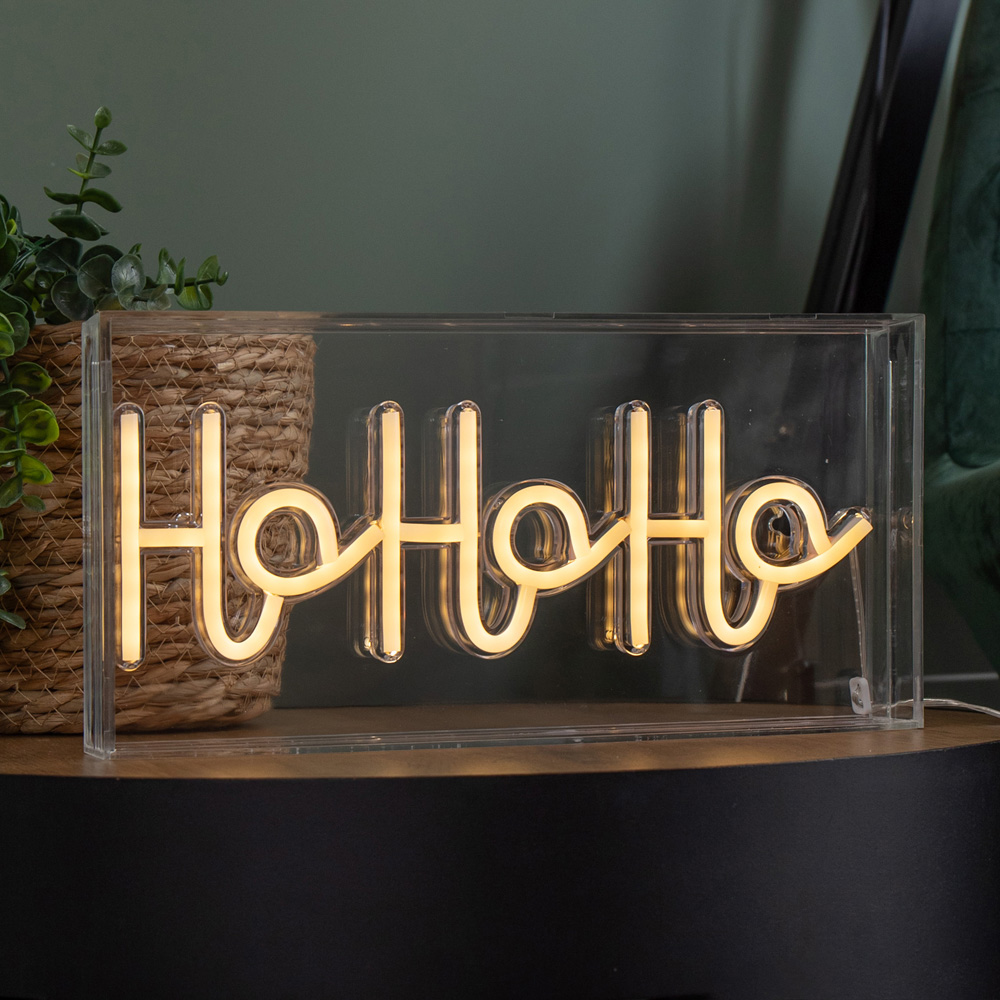 Samuel Alexander Warm White LED Neon Flex Ho Ho Ho Christmas Decoration 30cm Image 1