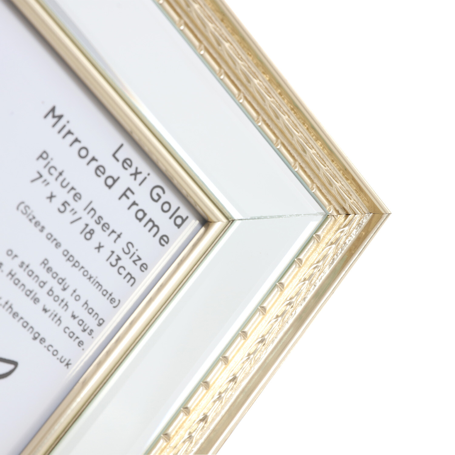 Lexi Gold Mirrored Frame - Gold / 7 x 5in Image 4
