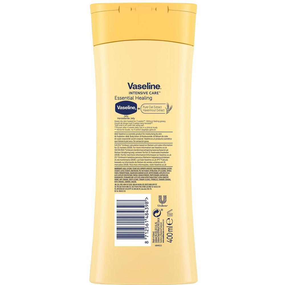 Vaseline Intensive Care Dry Skin Essential Healing Body Lotion 400ml 10 Pack Image 3