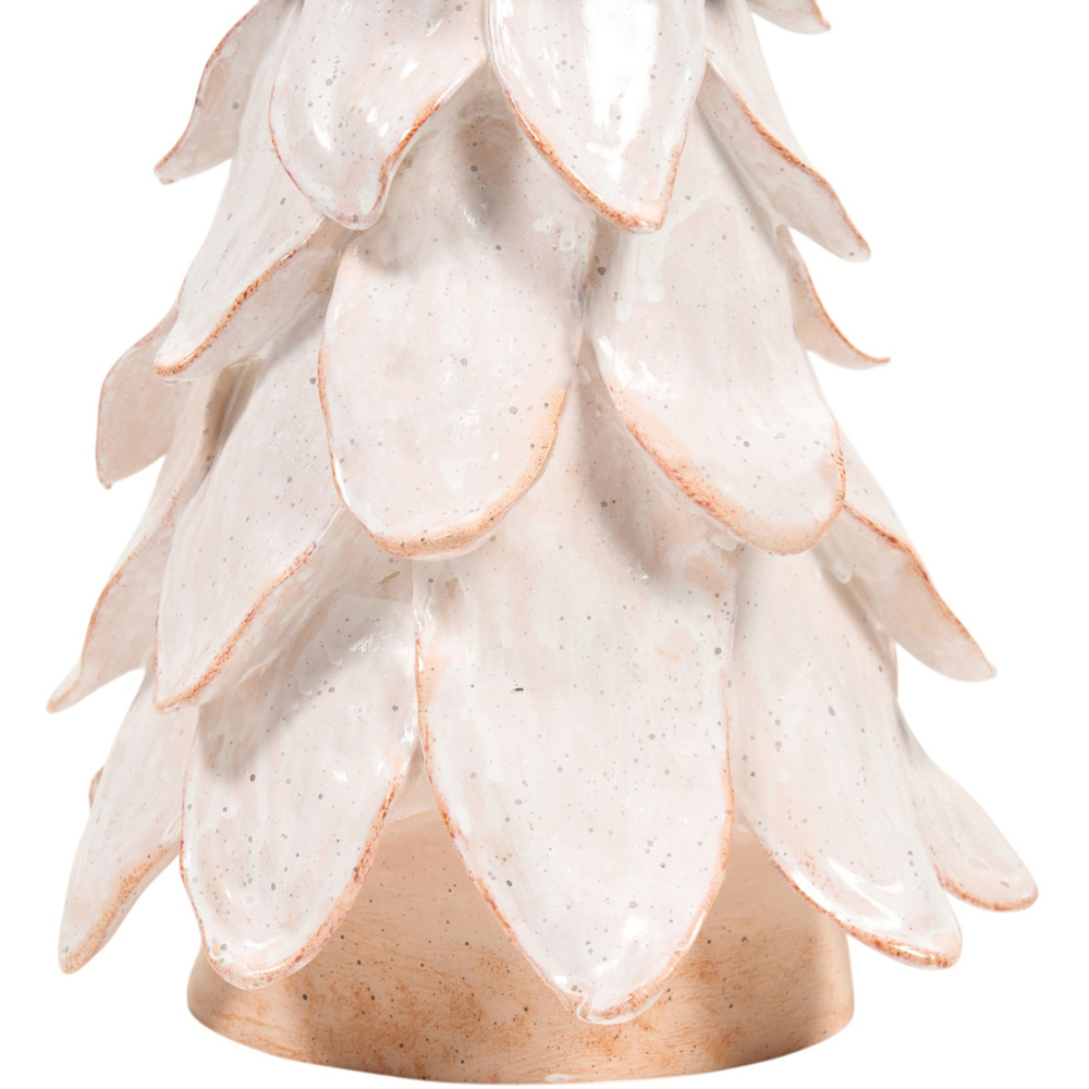 Glazed Layered Tree Decoration White Image 3