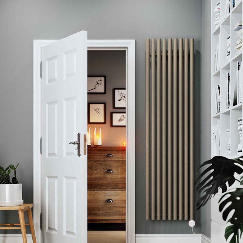 Terma Rolo-Room E Wi-Fi Quartz Mocha Electric Radiator 1000W 1800 x 480mm Image 2