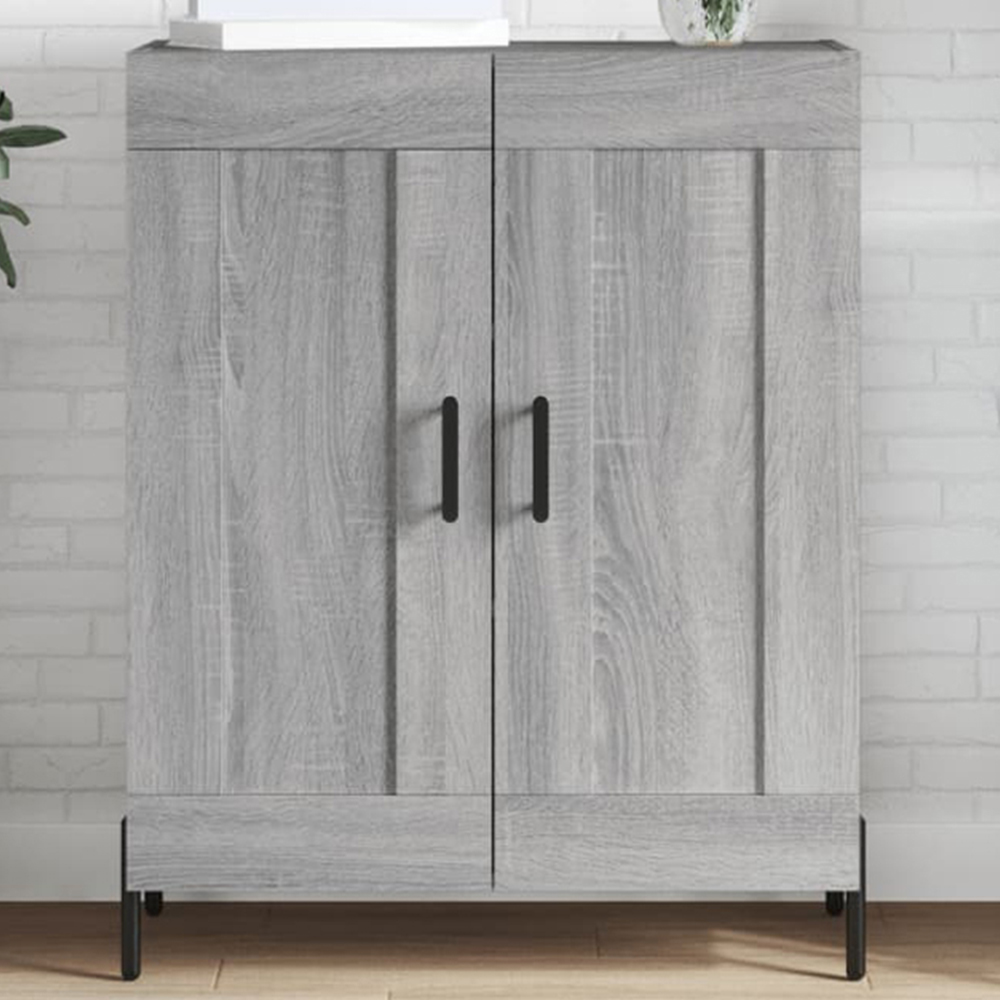 vidaXL 2 Door Grey Sonoma Wooden Sideboard Image 1