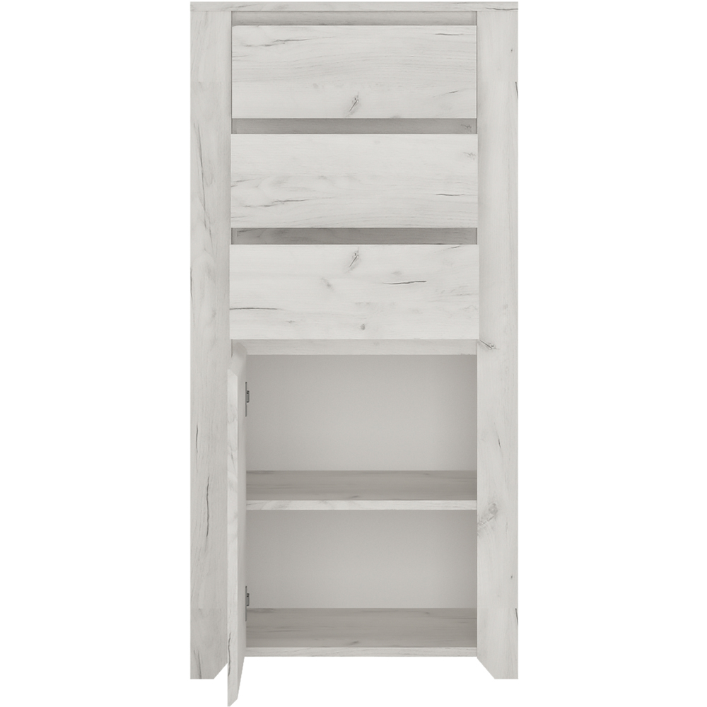 Florence Angel Single Door 3 Drawer Chest of Drawers Image 4