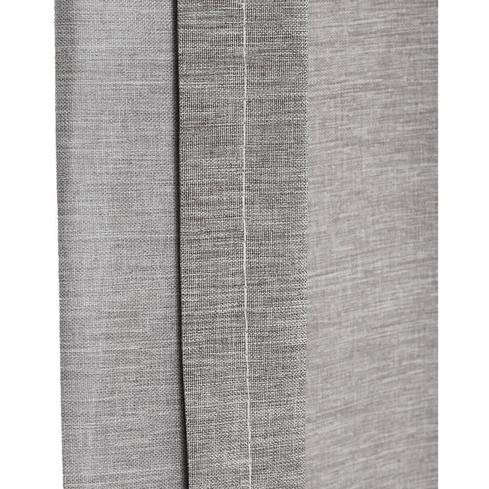 Living and Home Grey Faux Linen Semi-Sheer Pleated Folding Panel Curtain 120 x 200cm Image 5