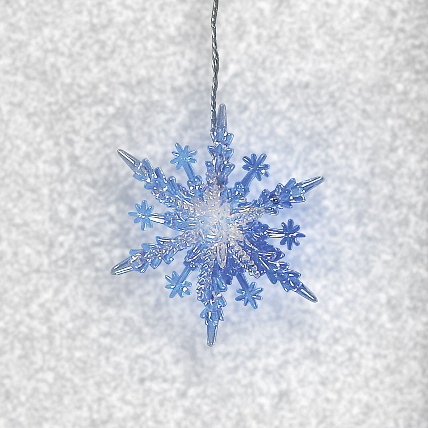 3D Snowflake 8 LED Curtain Light Image 1