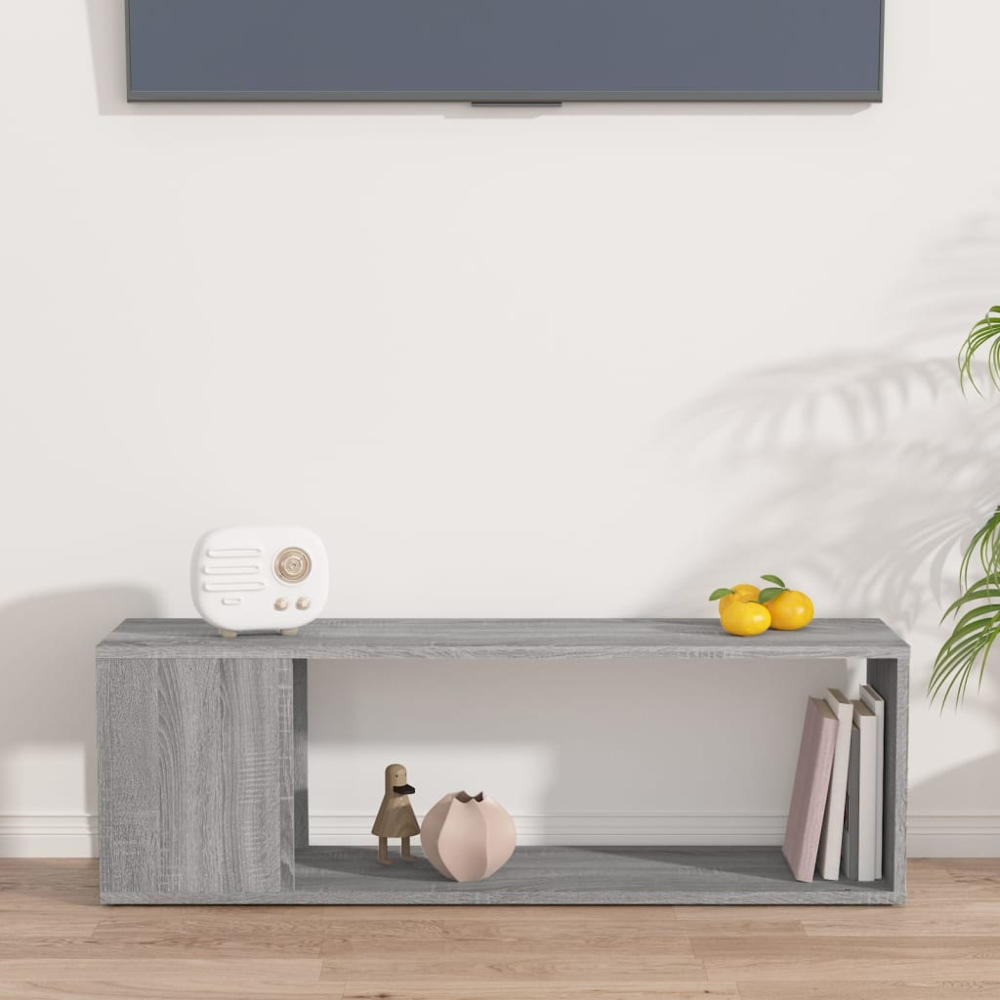 vidaXL Single Shelf Grey Sonoma TV Cabinet Image 7