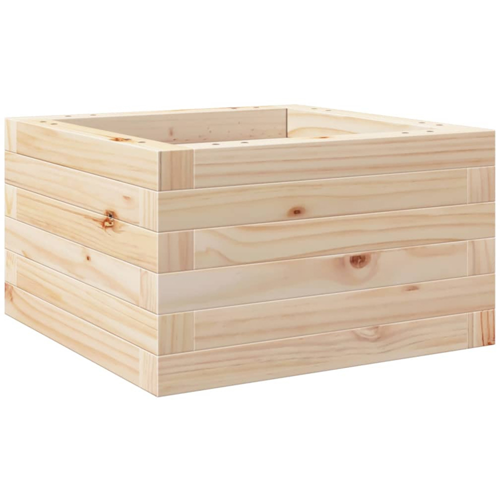 vidaXL Natural Solid Pine Wood Garden Planter 40 x 40 x 23cm Image 6