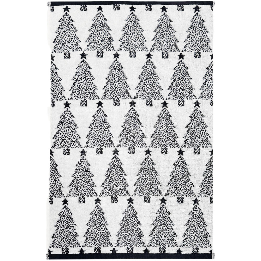 Odyssey Collection Monochrome Christmas Tree Hand Towel 2 Pack Image 3