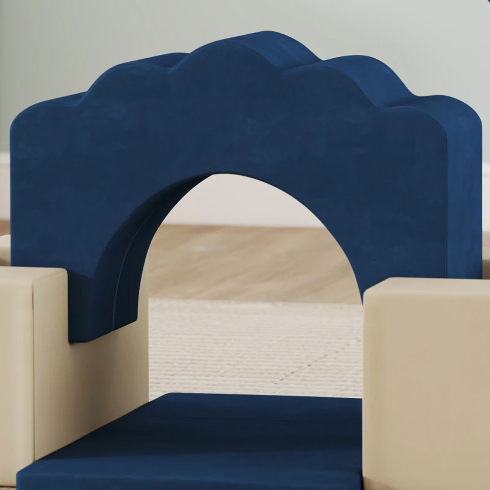 AIYAPLAY Dark Blue Kids Foam Climbing Blocks Soft Play Set 7 Piece Image 5