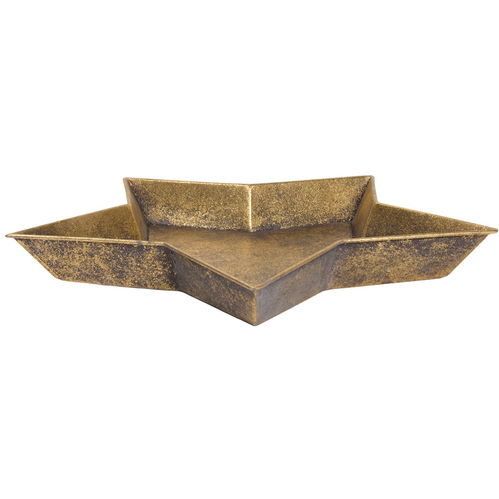 Metal Star Shaped Tray Gold Image 4