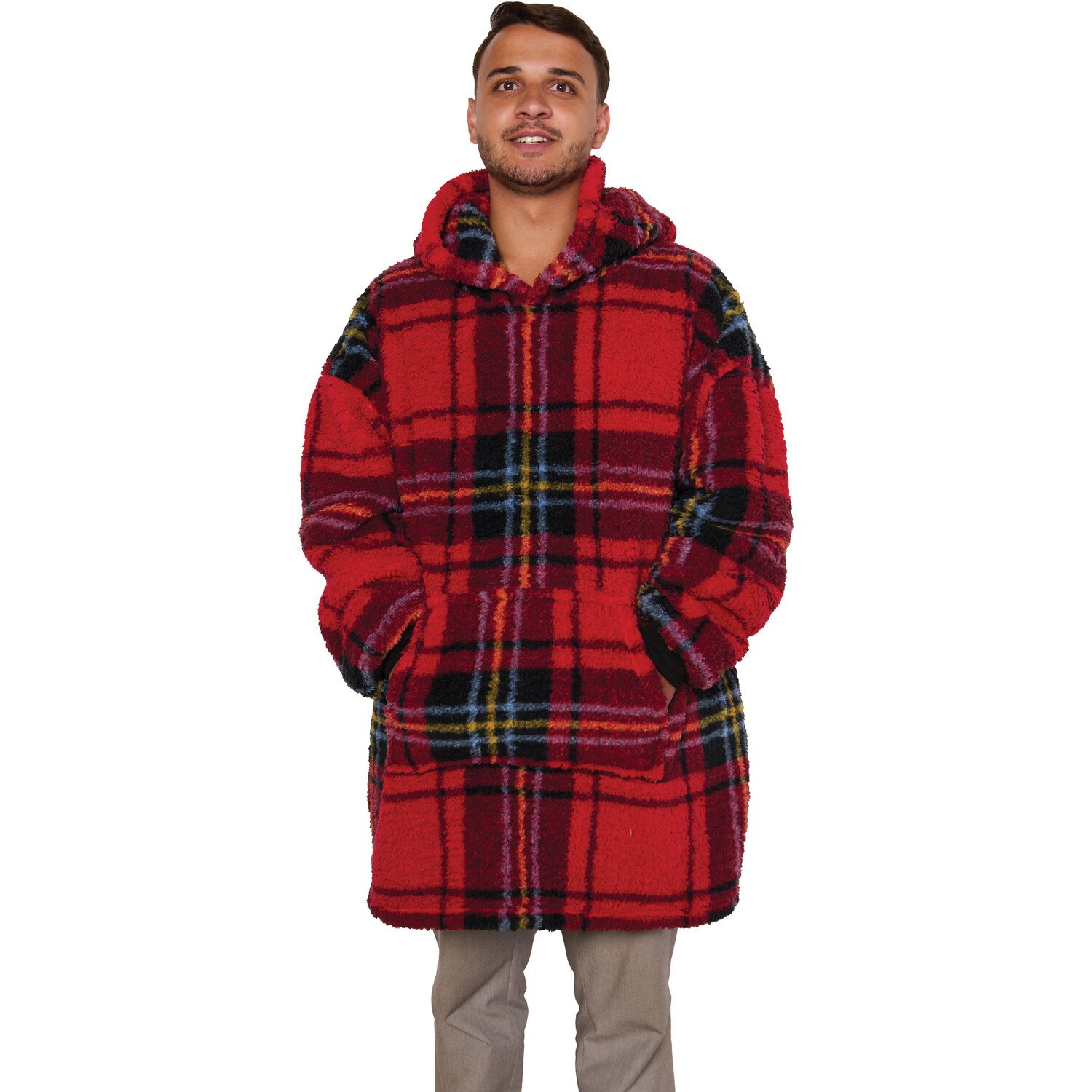 Printed Sherpa Hoodie Image 6