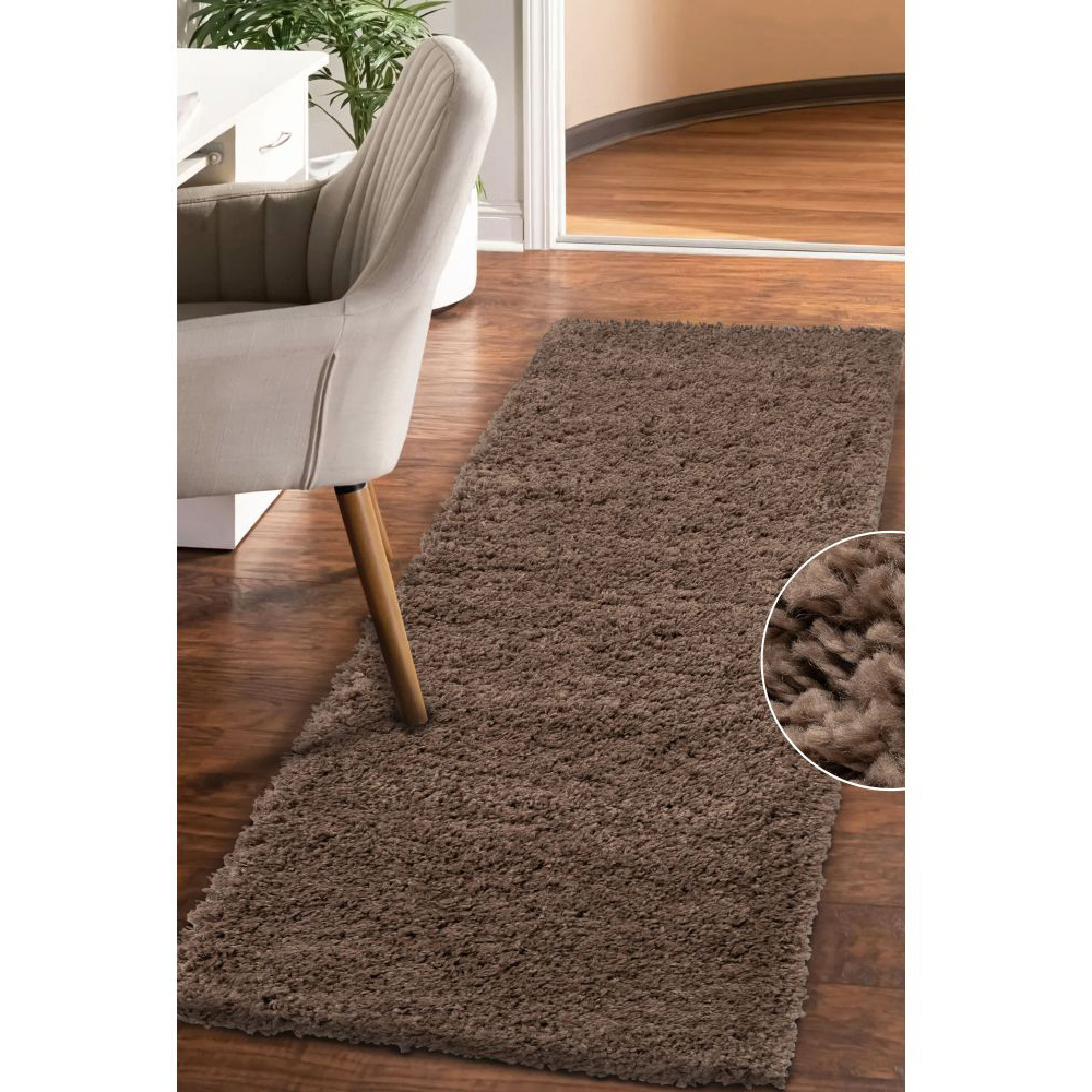 Homemaker Jazz Dark Natural Shaggy Runner 60 x 110cm Image 4