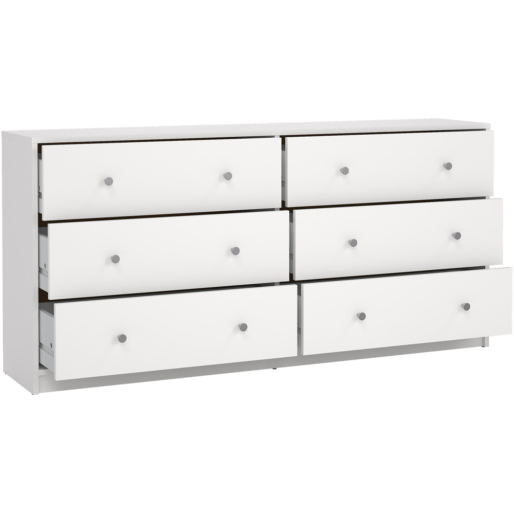 Furniture To Go May 6 Drawer White Chest of Drawers Image 5