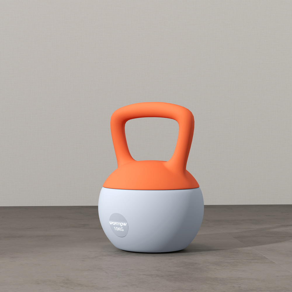 SPORTNOW Orange and Grey Kettlebell 10kg Image 3