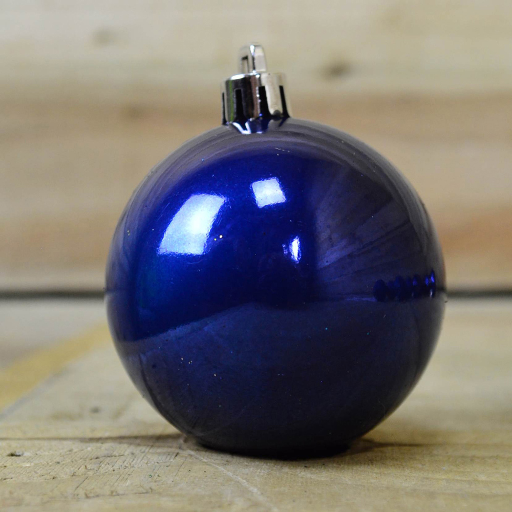 Samuel Alexander Midnight Blue Shatterproof Christmas Baubles 24 Pack Image 5
