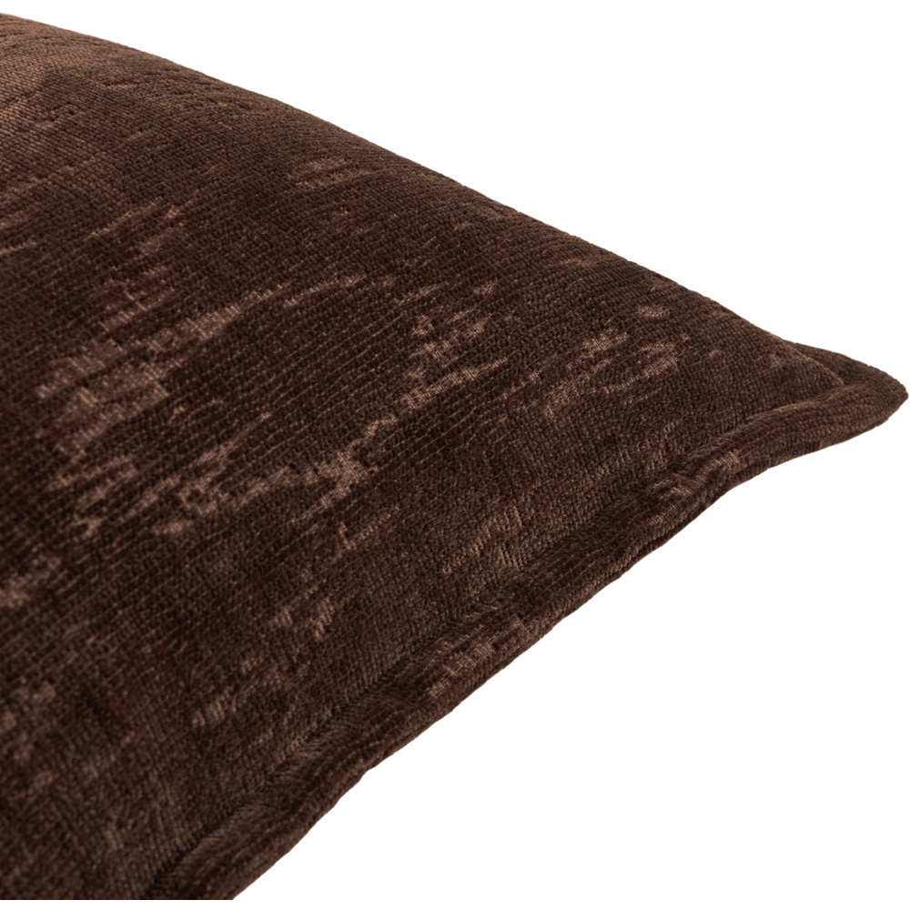 Paoletti Aurelio Jacquard Chocolate Chenille Cushion 45 x 45cm Image 3