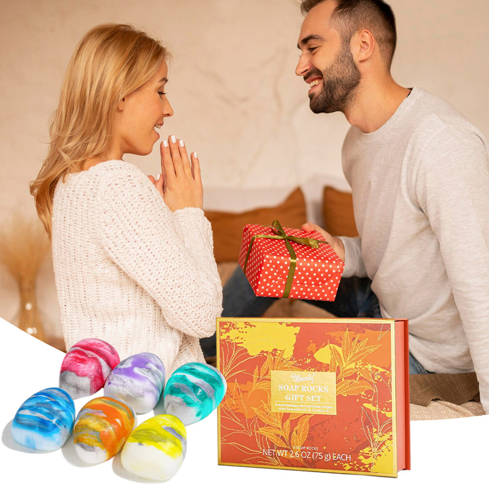 Living and Home 6 Piece Multicolour Soap Bar Image 4