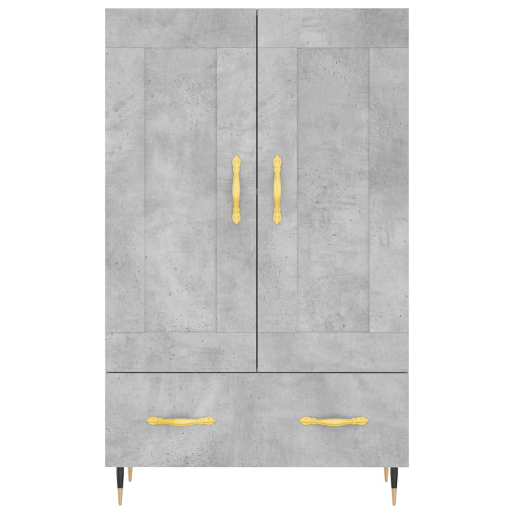 vidaXL 2 Door Single Drawer Concrete Grey Highboard Image 5