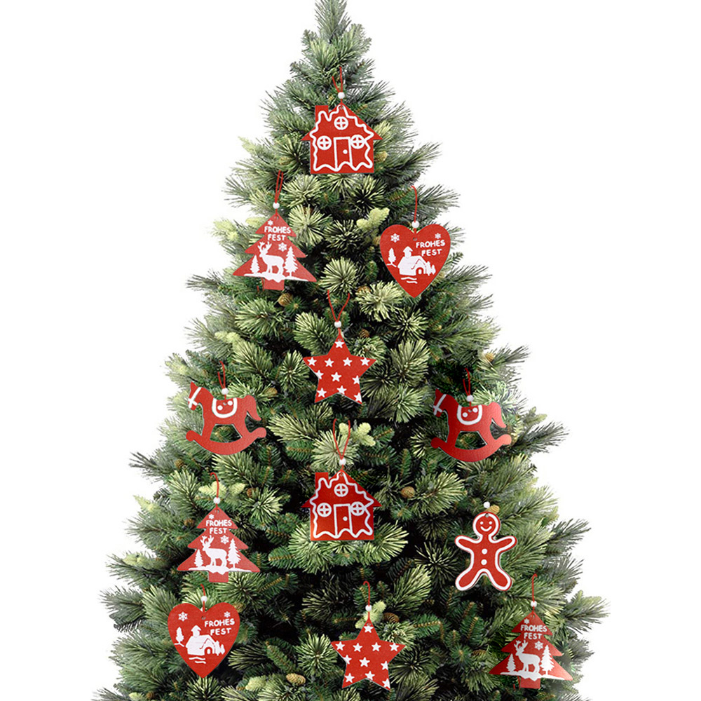 Living and Home Christmas Tree Wood Chip Decoration 30 Pack Image 3