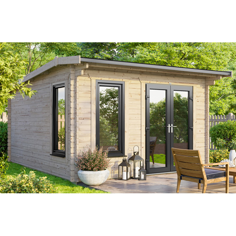 Power Sheds 12 x 12ft Right Double Door Apex Log Cabin Image 9
