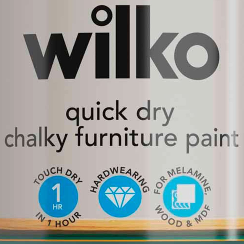 Wilko Quick Dry Deepest Green Furniture Paint 750ml Image 4