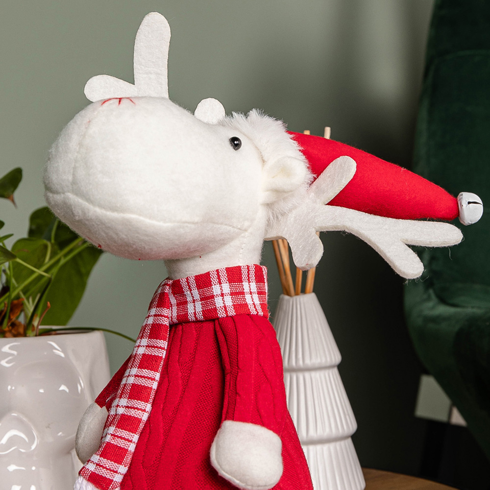 Samuel Alexander Red and White Dangly Legs Reindeer LED Christmas Decoration 54cm Image 5