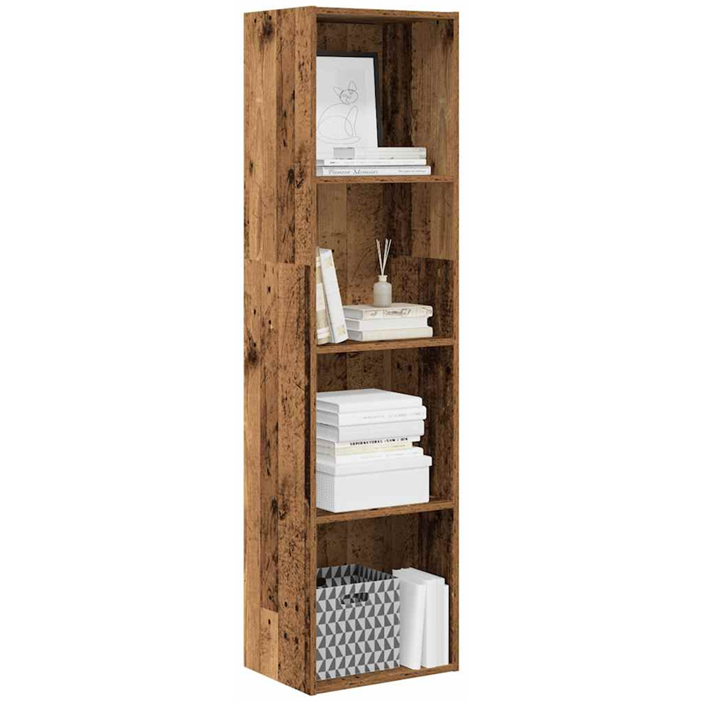 vidaXL 4 Shelf Old Wood Bookcase Image 4